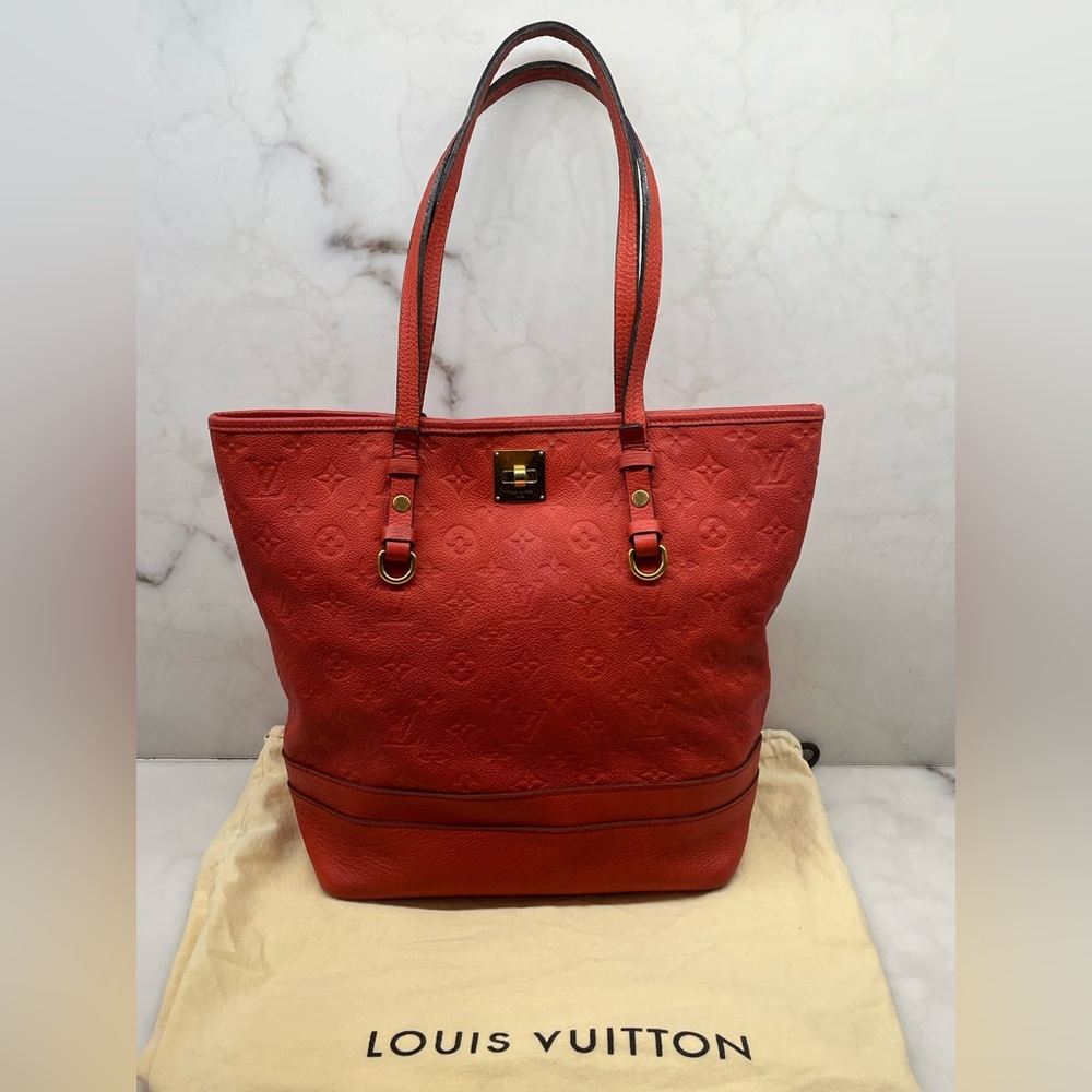 LV Orange leather bag